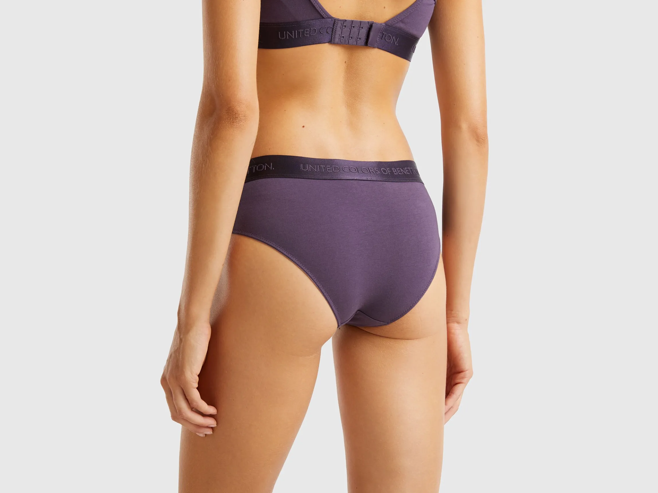 High-rise underwear in stretch organic cotton
