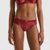 High-waisted briefs in glossy fabric