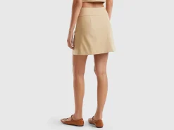 High-waisted mini skirt