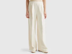 High-waisted palazzo trousers