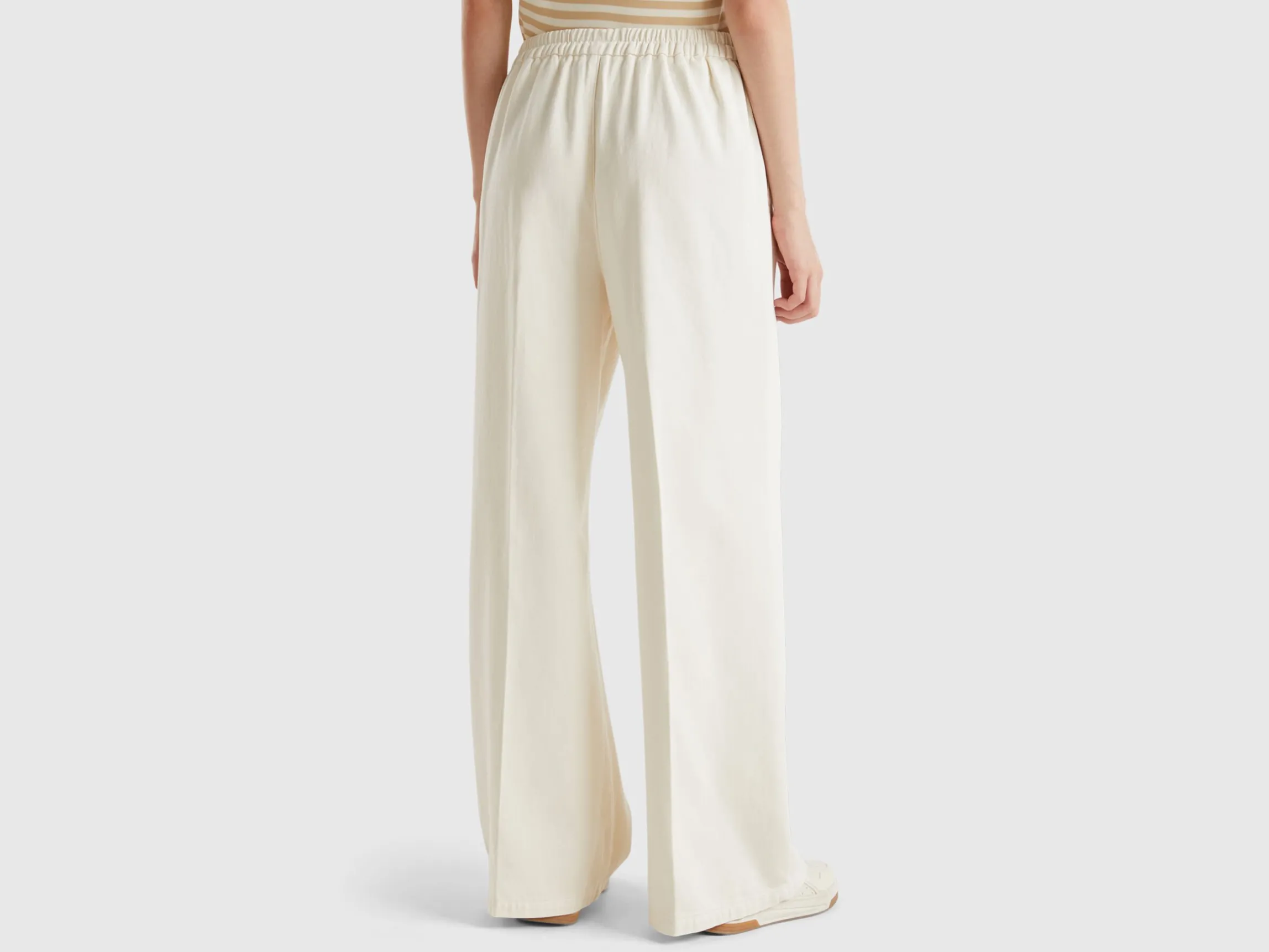 High-waisted palazzo trousers