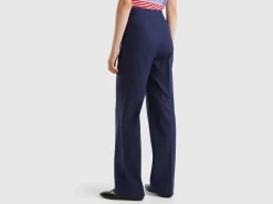 High-waisted palazzo trousers