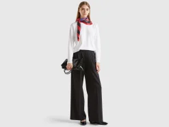 High-waisted palazzo trousers