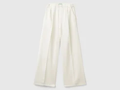 High-waisted palazzo trousers