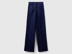 High-waisted palazzo trousers
