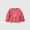 Hoodie with glittery print