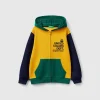 Hoodie with zip and embroidered logo