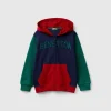 Hoodie with zip and embroidered logo