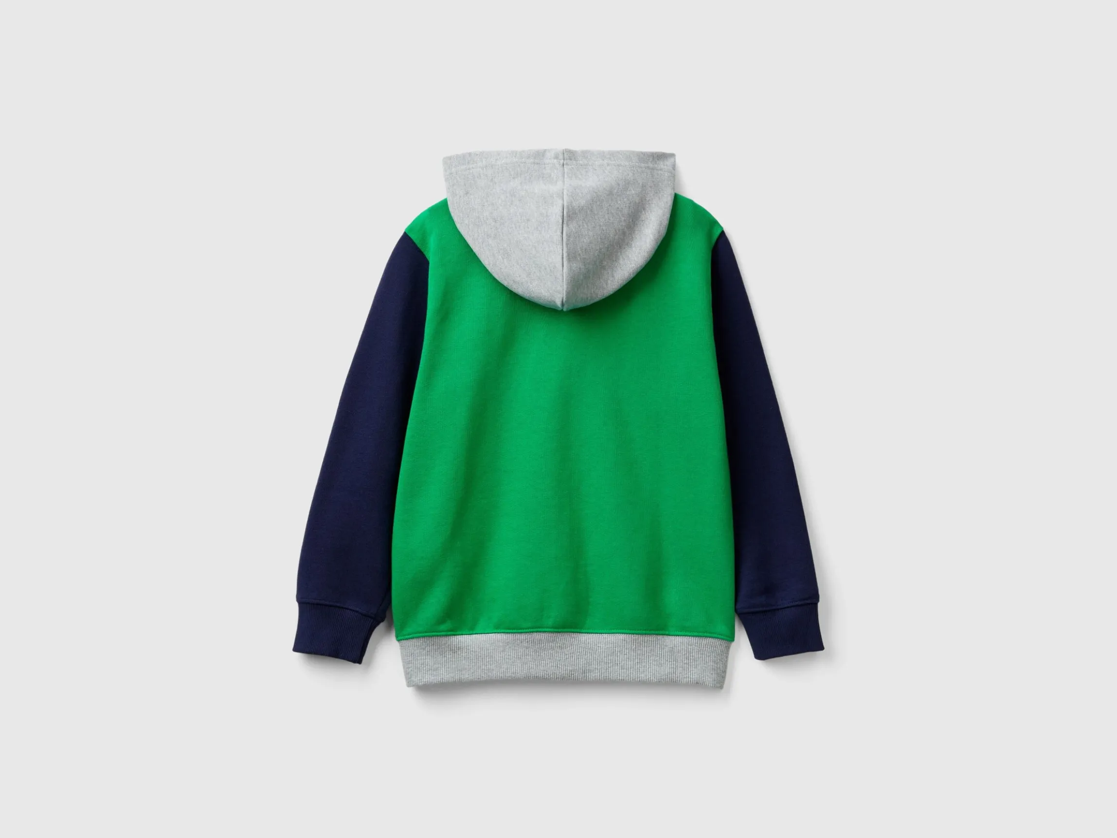 Hoodie with zip and embroidered logo