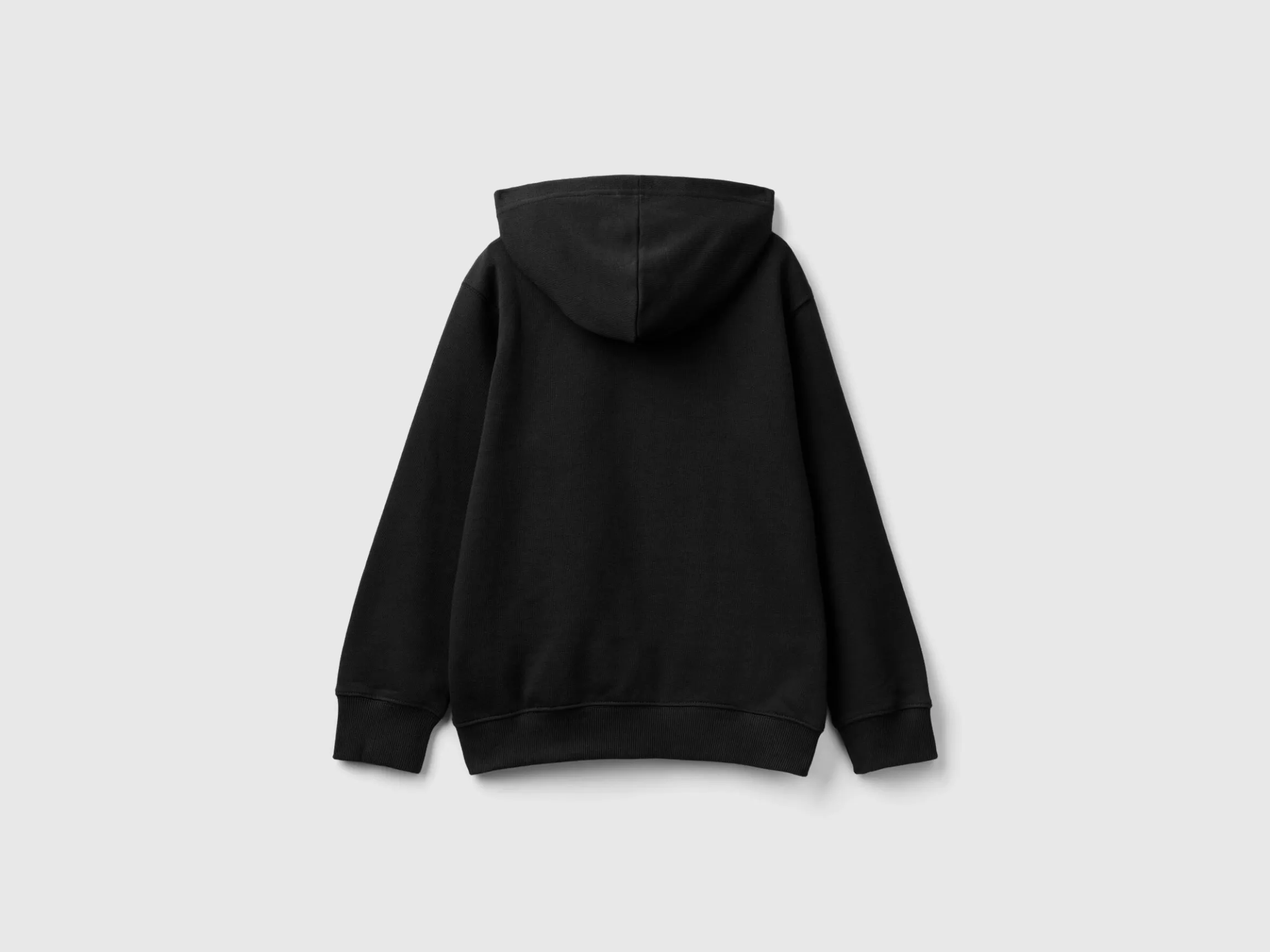 Hoodie with zip and embroidered logo