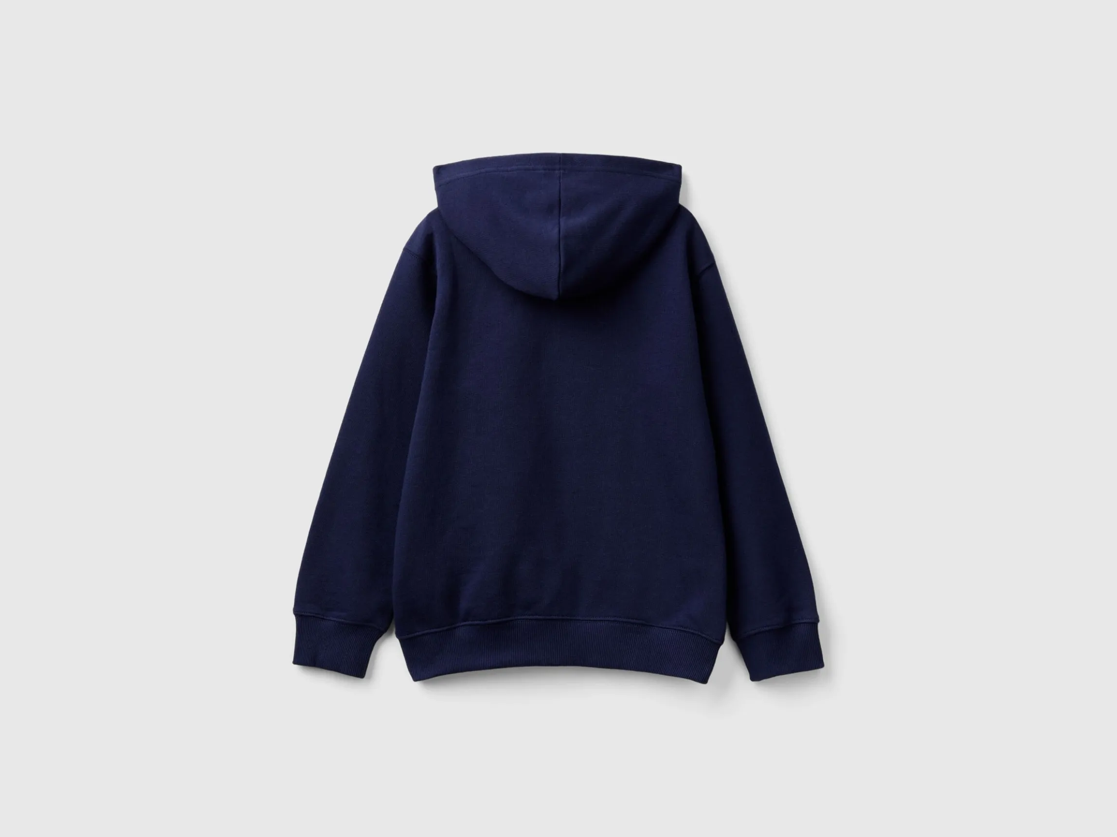 Hoodie with zip and embroidered logo