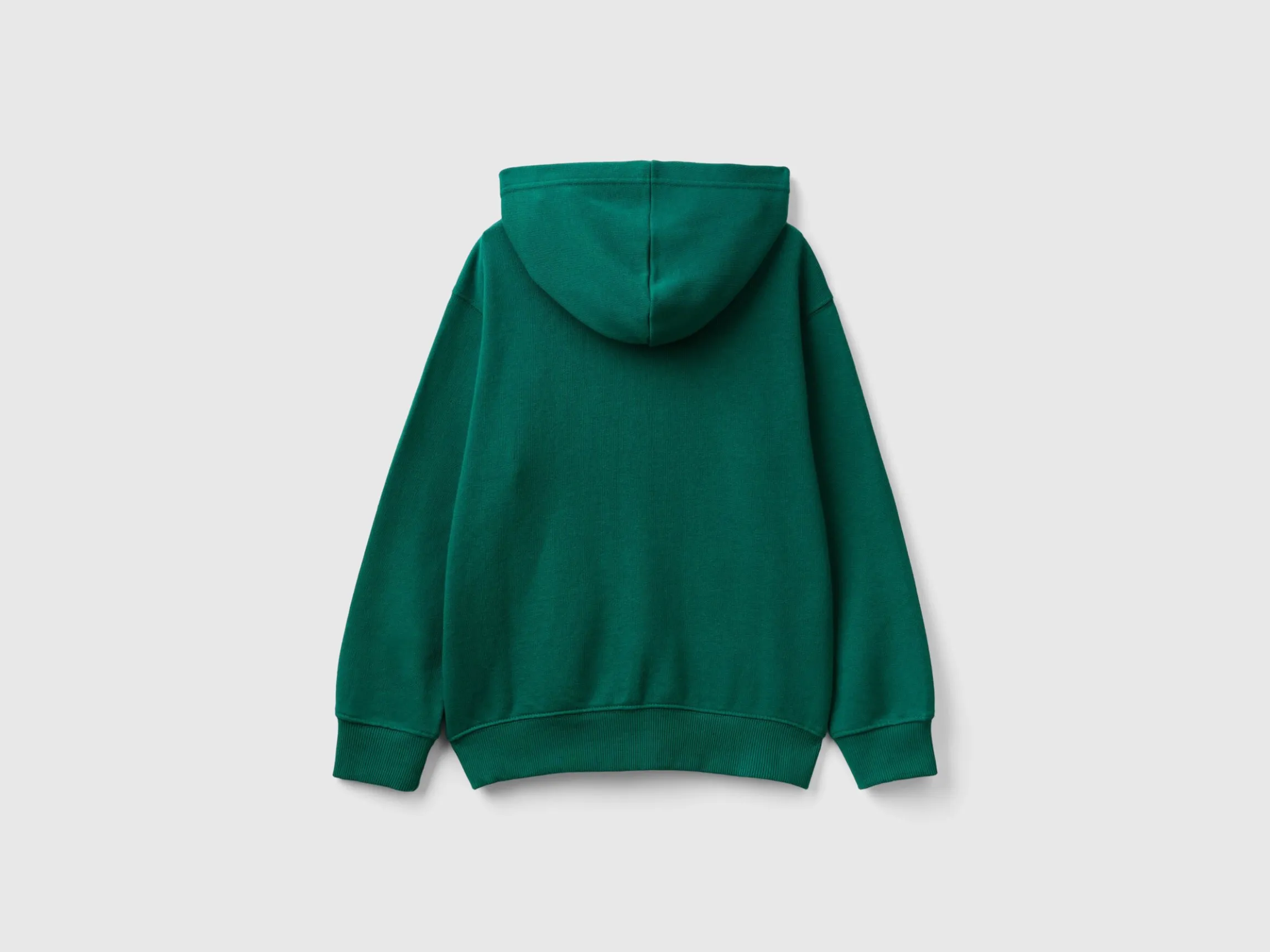 Hoodie with zip and embroidered logo