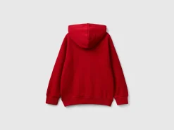 Hoodie with zip and embroidered logo