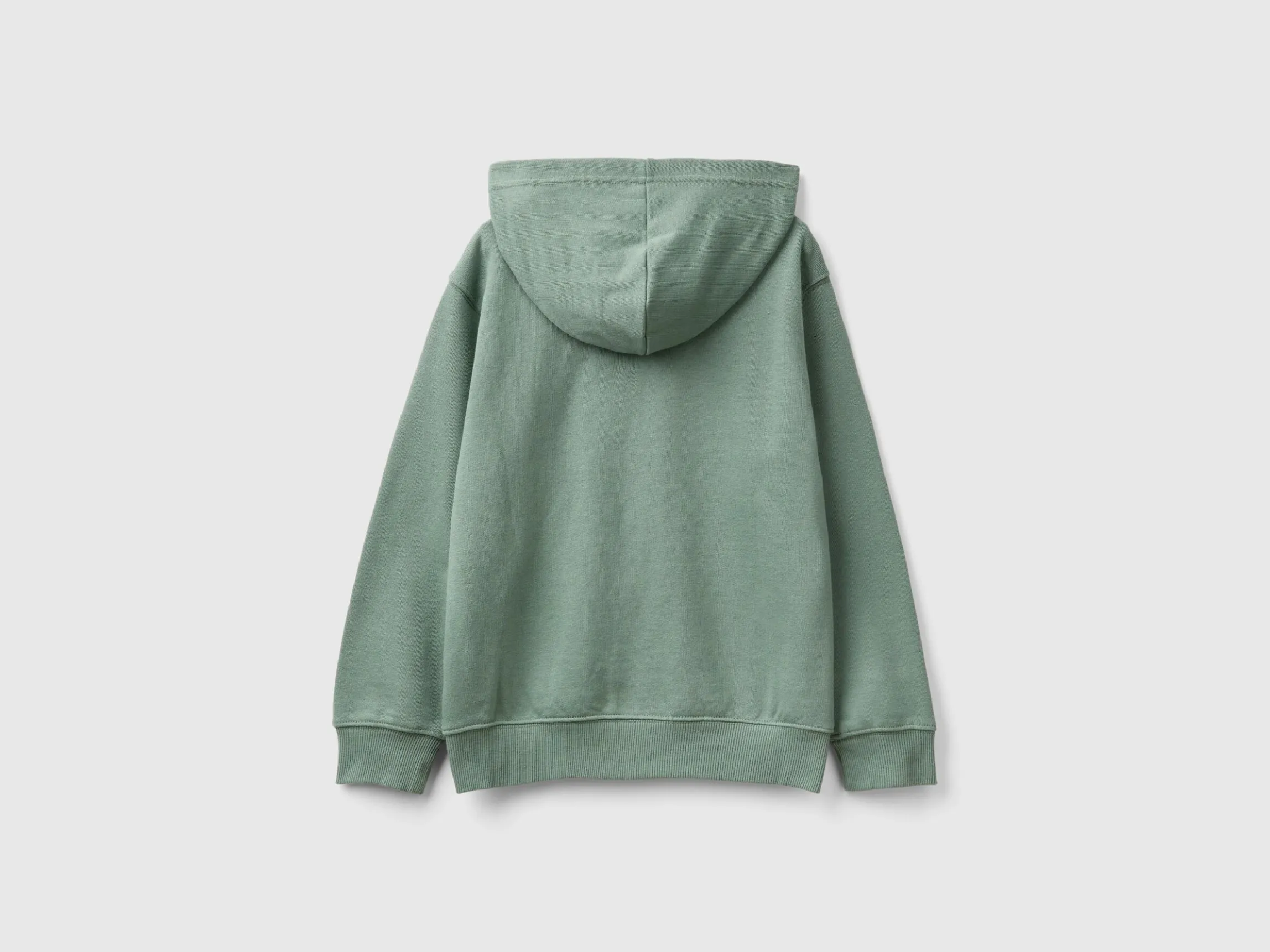 Hoodie with zip and embroidered logo