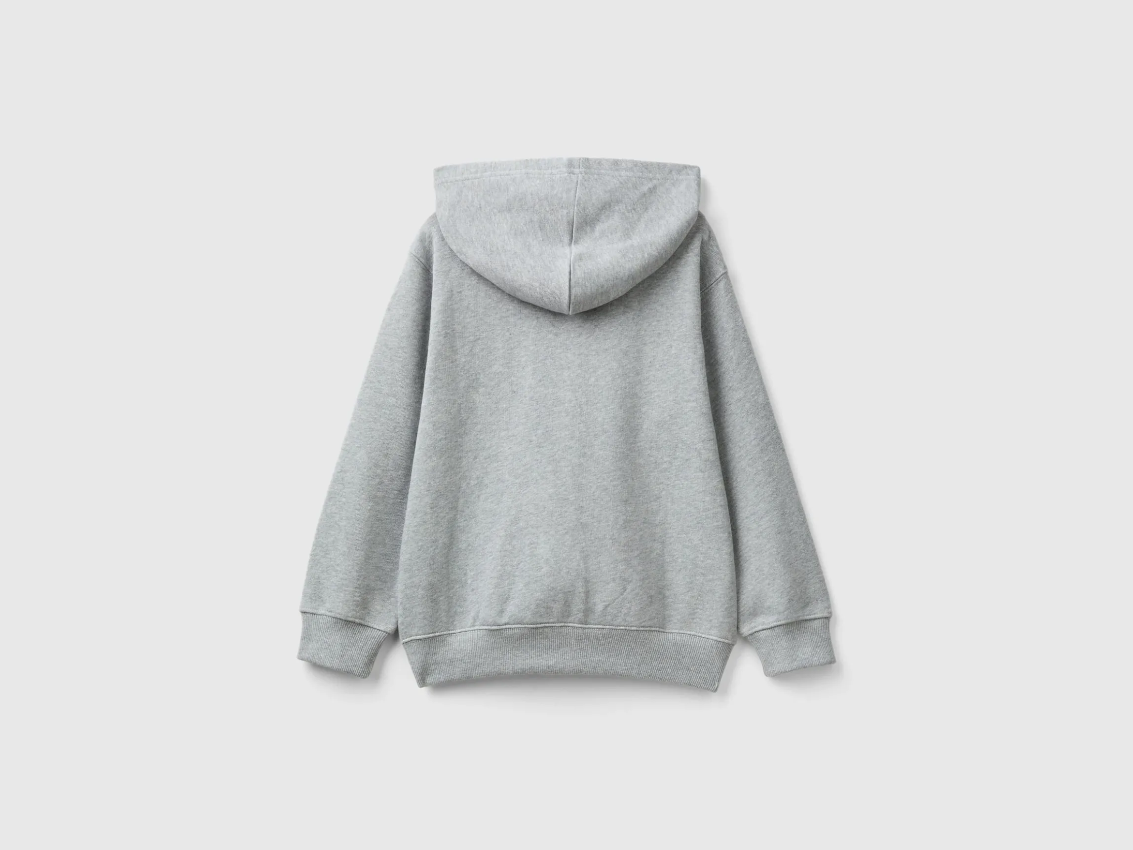 Hoodie with zip and embroidered logo