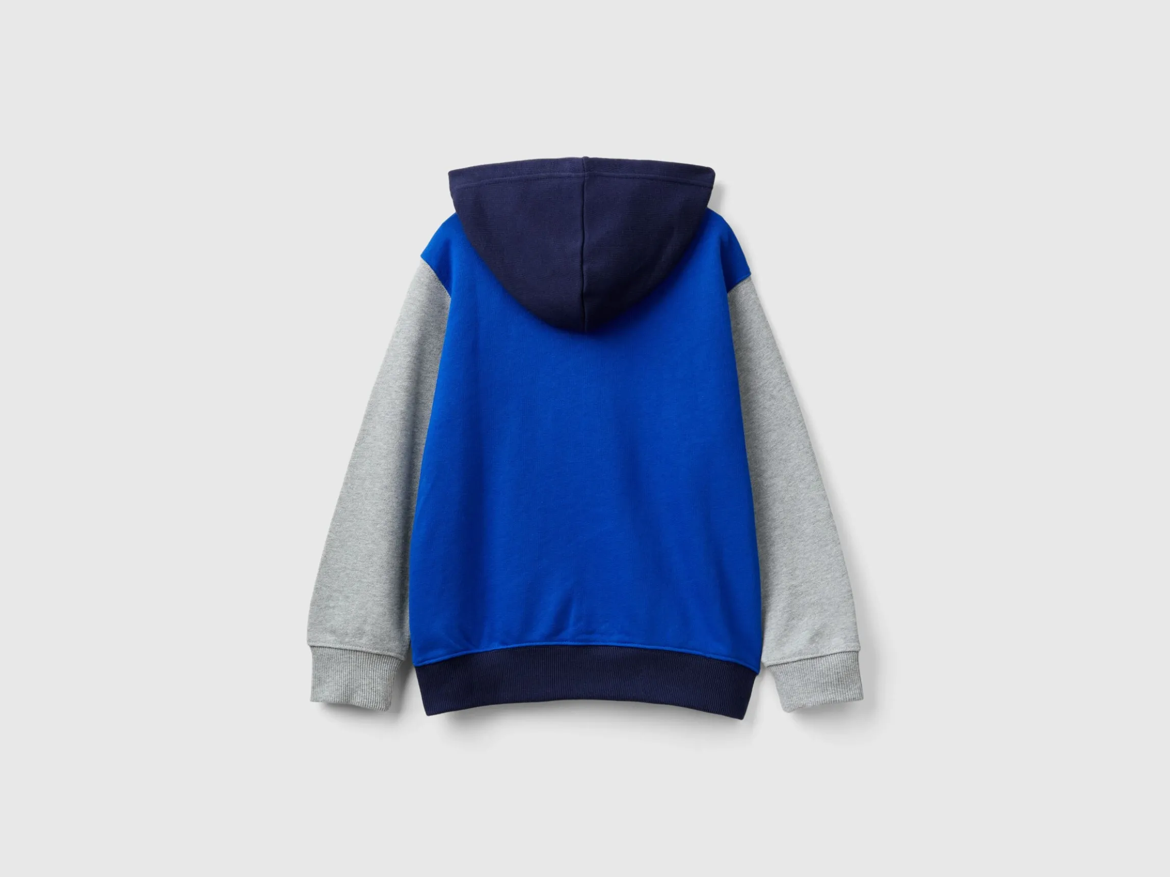Hoodie with zip and embroidered logo