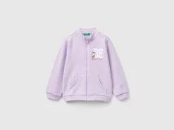 Hoodie with zip in organic cotton