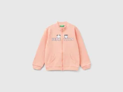 Hoodie with zip in organic cotton