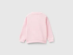 Hoodie with zip in organic cotton