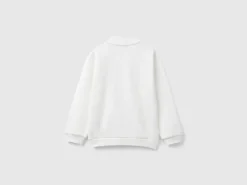 Hoodie with zip in organic cotton