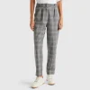 Houndstooth flannel trousers