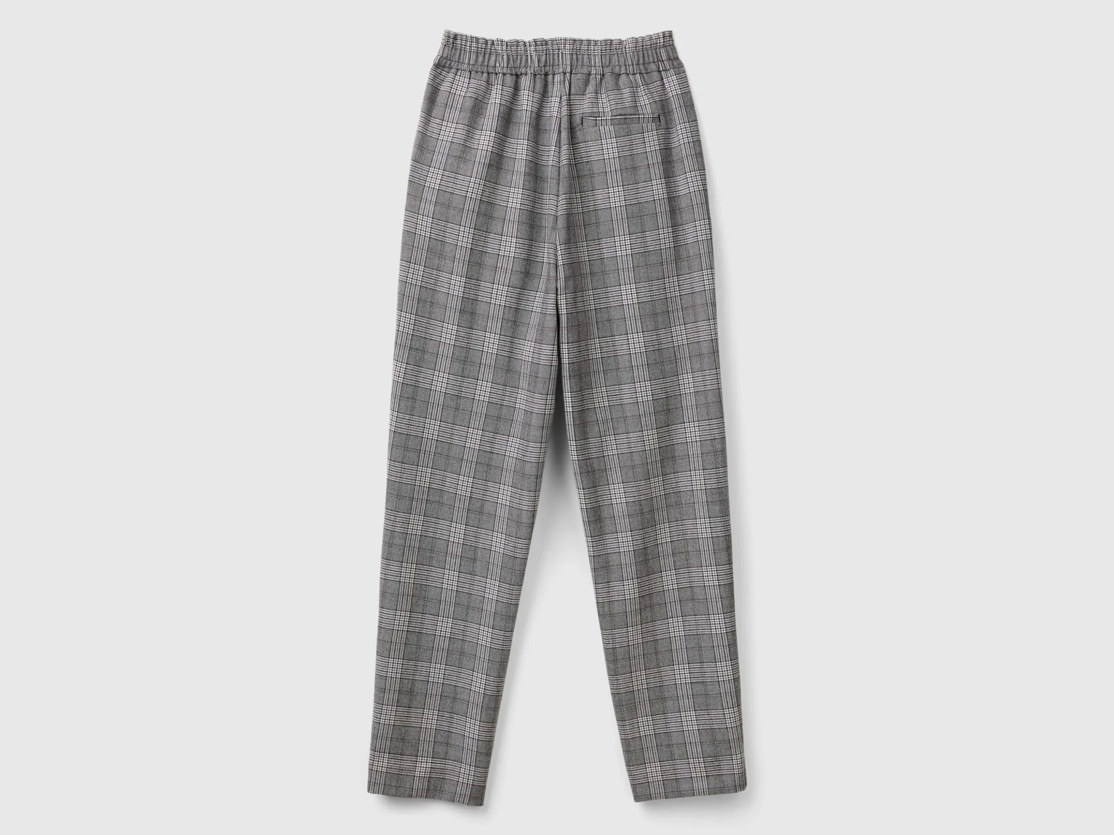 Houndstooth flannel trousers