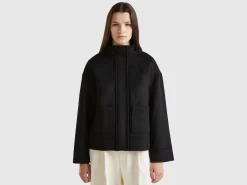 Jacket in recycled wool blend