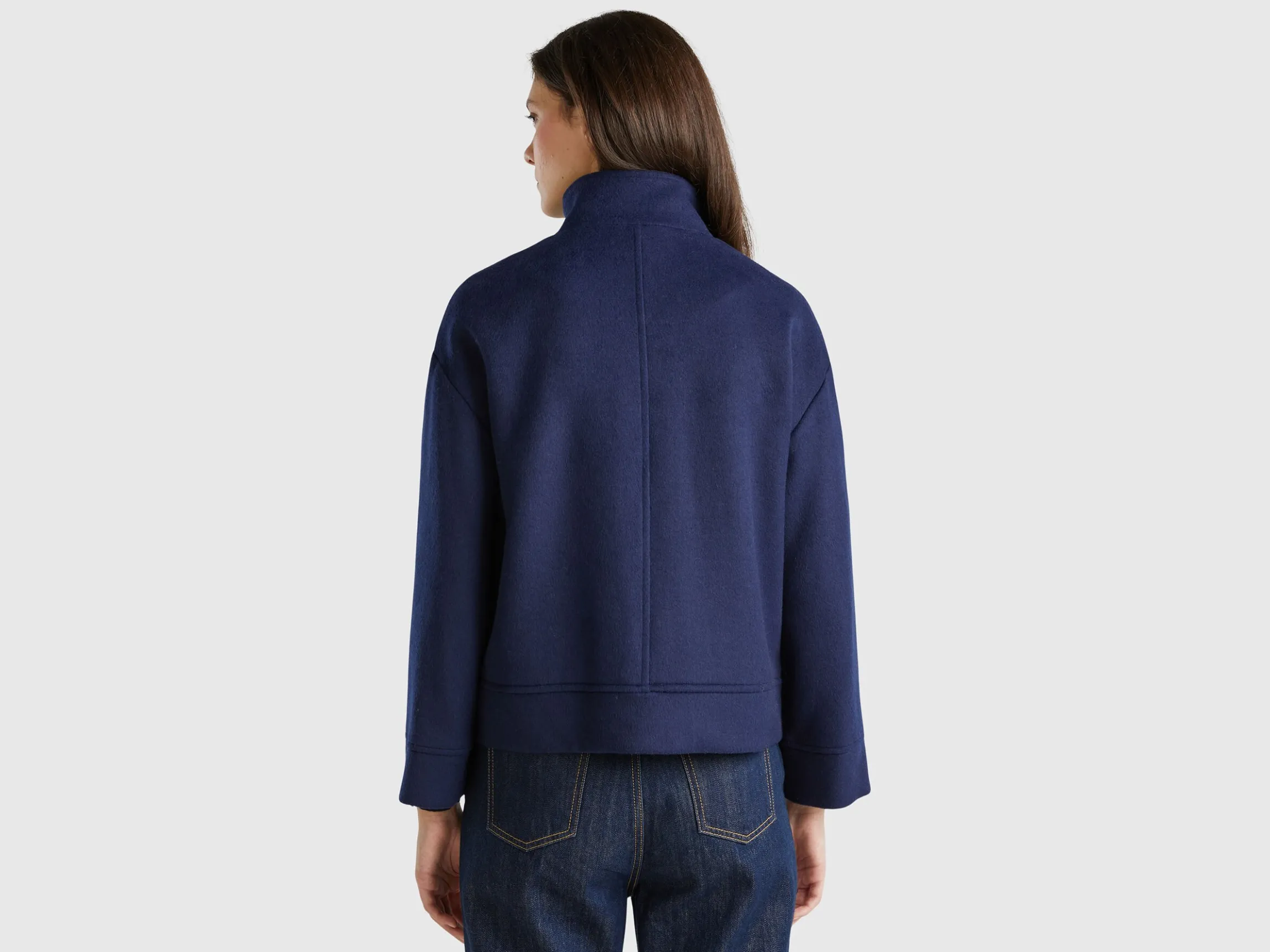 Jacket in recycled wool blend