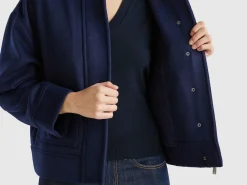 Jacket in recycled wool blend