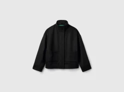 Jacket in recycled wool blend