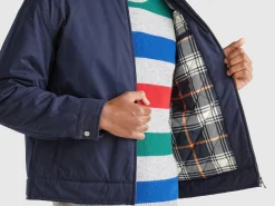 Jacket with check lining
