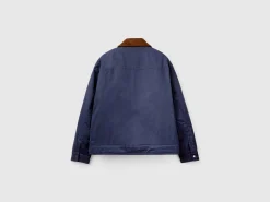 Jacket with check lining