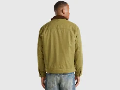 Jacket with checked lining