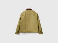 Jacket with checked lining