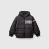 Jacket with fleece lined print