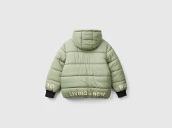 Jacket with fleece lined print