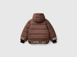 Jacket with fleece lined print