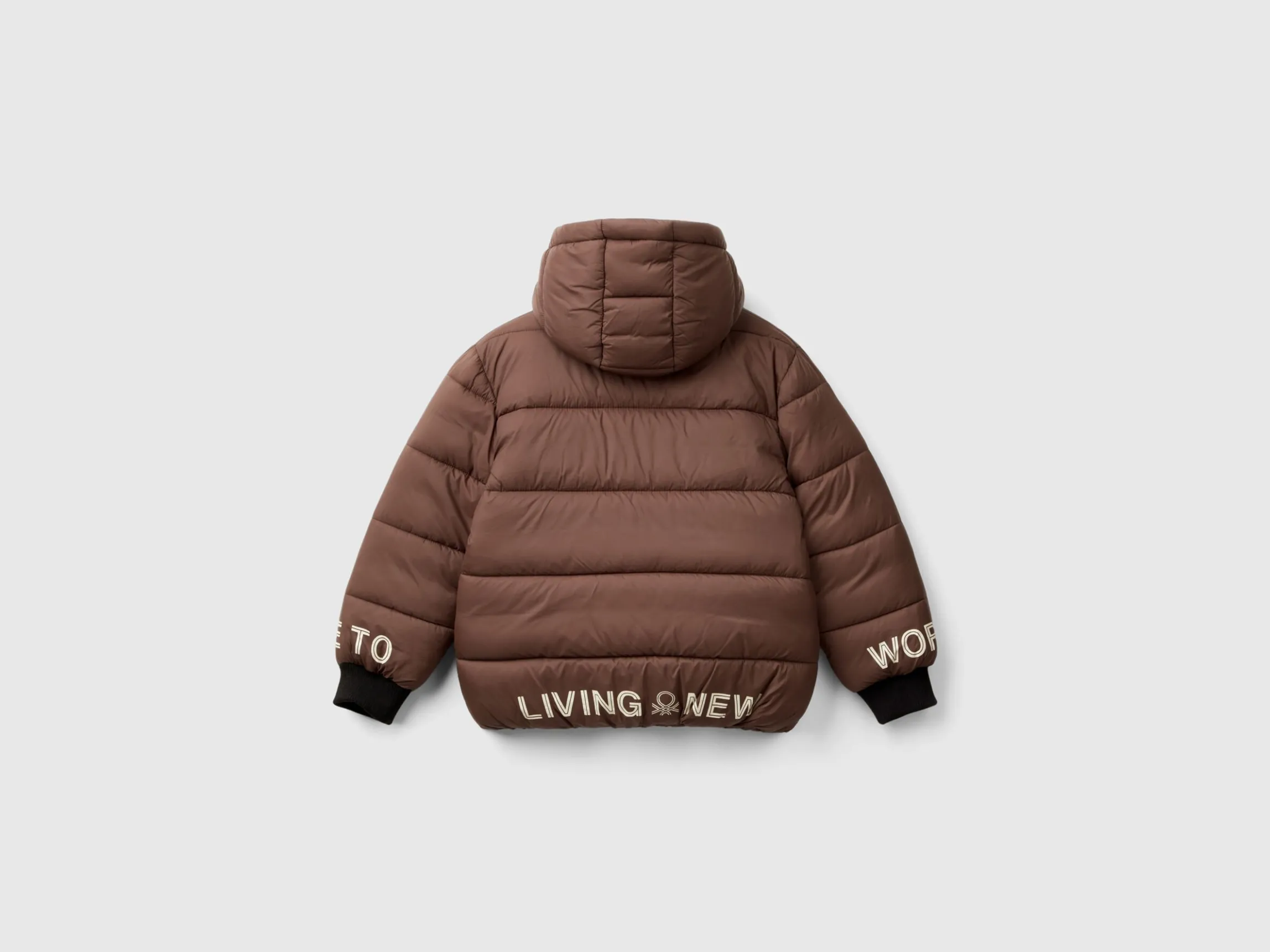 Jacket with fleece lined print