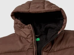 Jacket with fleece lined print