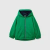Jacket with oversized hood