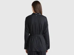 Jacket with silk details