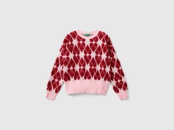 Jacquard heart sweater