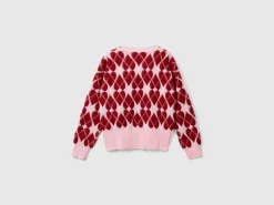 Jacquard heart sweater