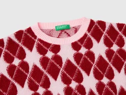 Jacquard heart sweater