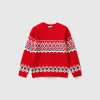 Jacquard sweater in wool blend