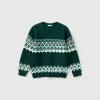 Jacquard sweater in wool blend
