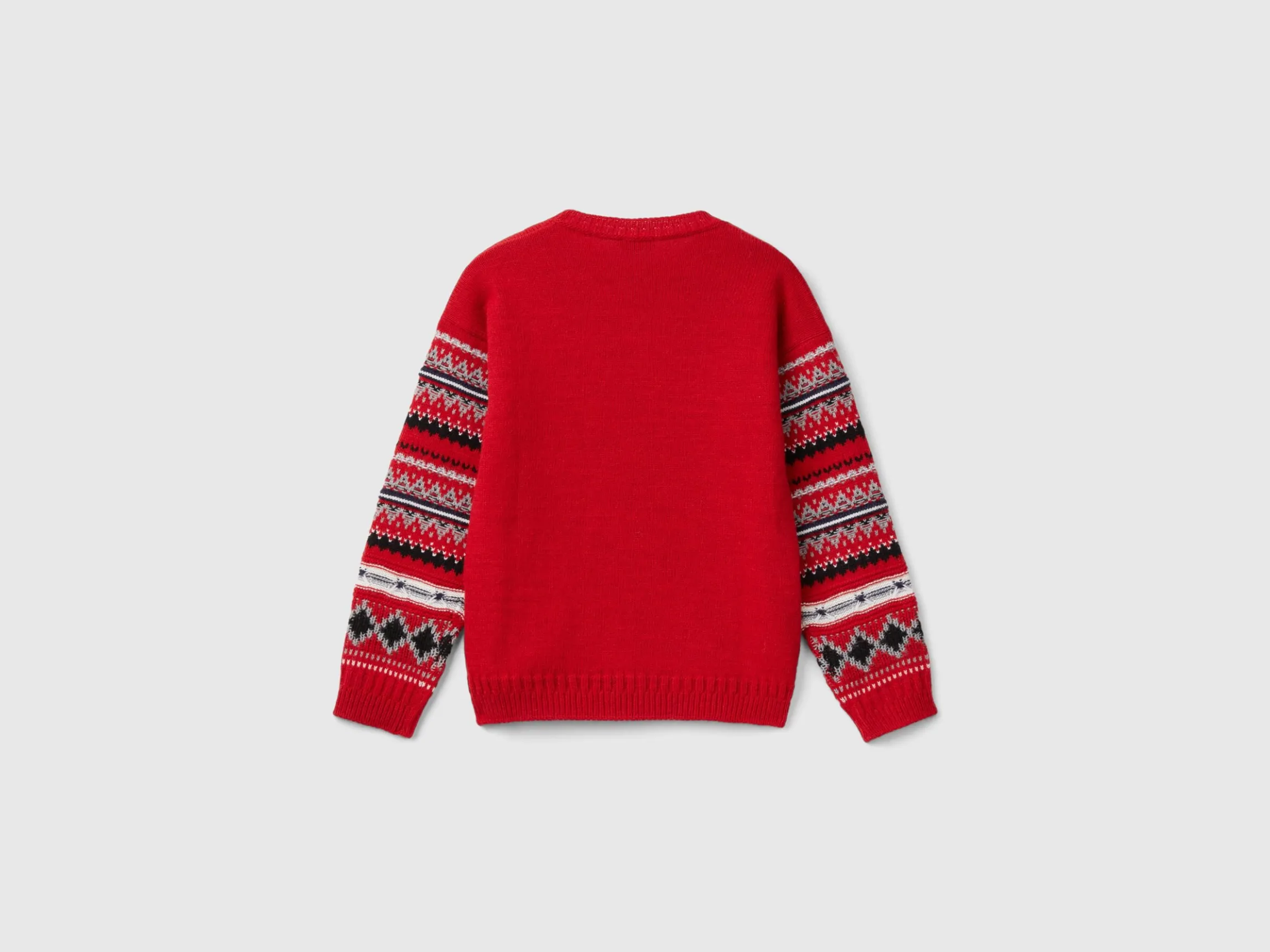 Jacquard sweater in wool blend