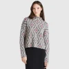 Jacquard turtle neck sweater