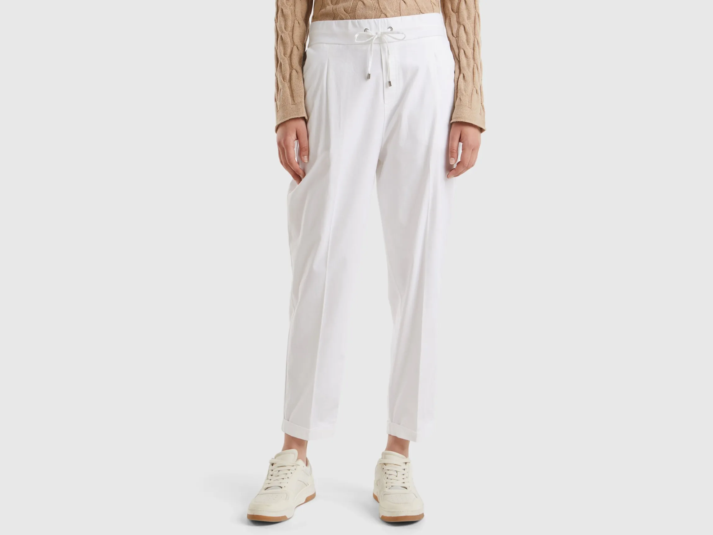 Joggers in stretch cotton