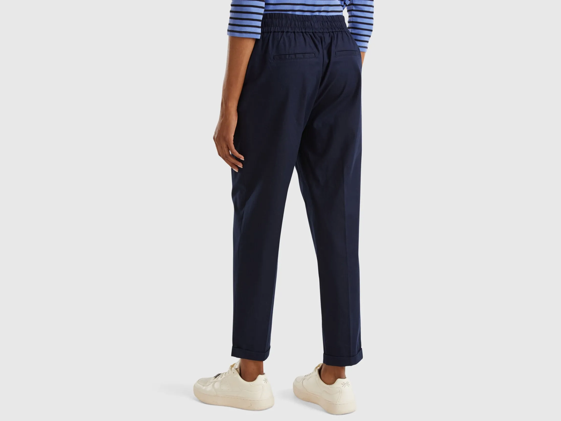 Joggers in stretch cotton